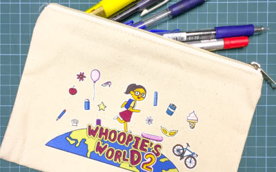 WHOOPIE’S WORLD 2 CANVAS ZIP POUCH