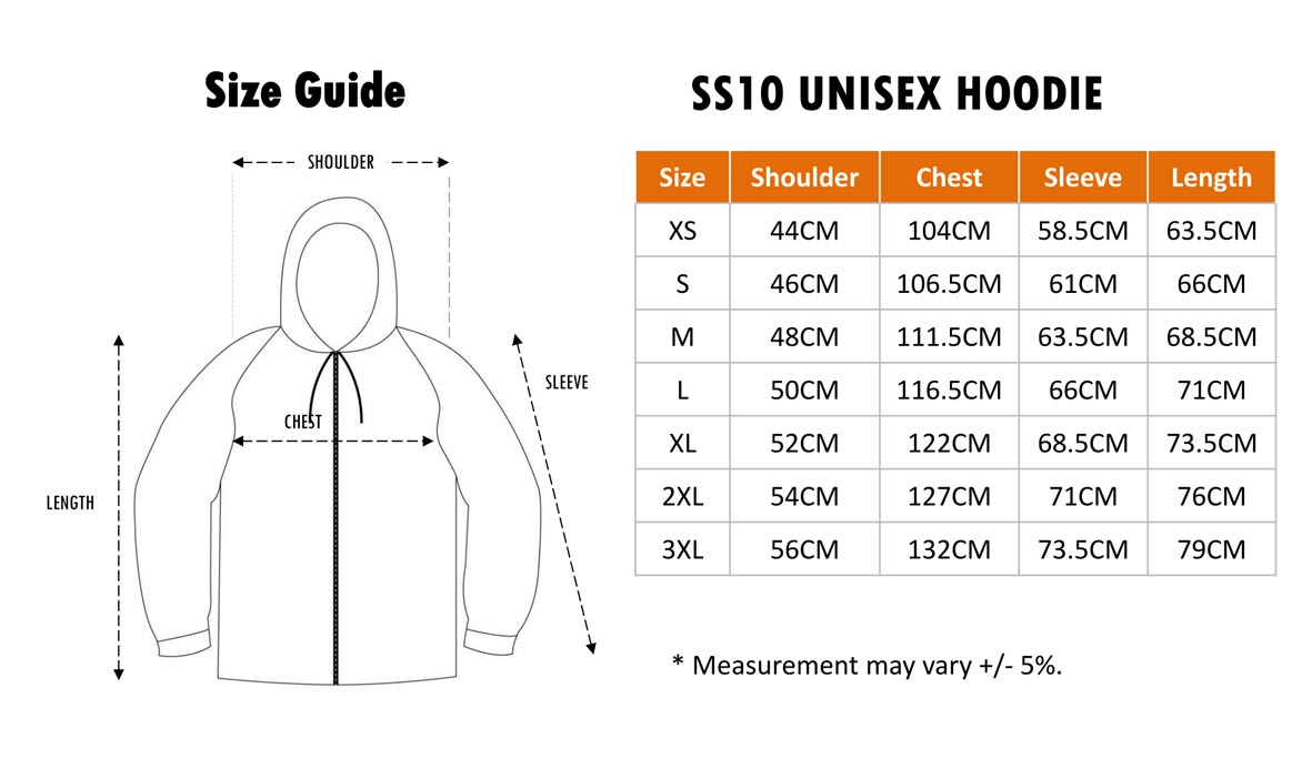 SS10 zipped hoodie