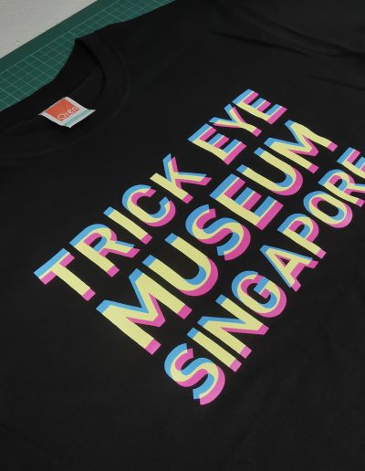 silkscreen t-shirt printing trick eye museum singapore