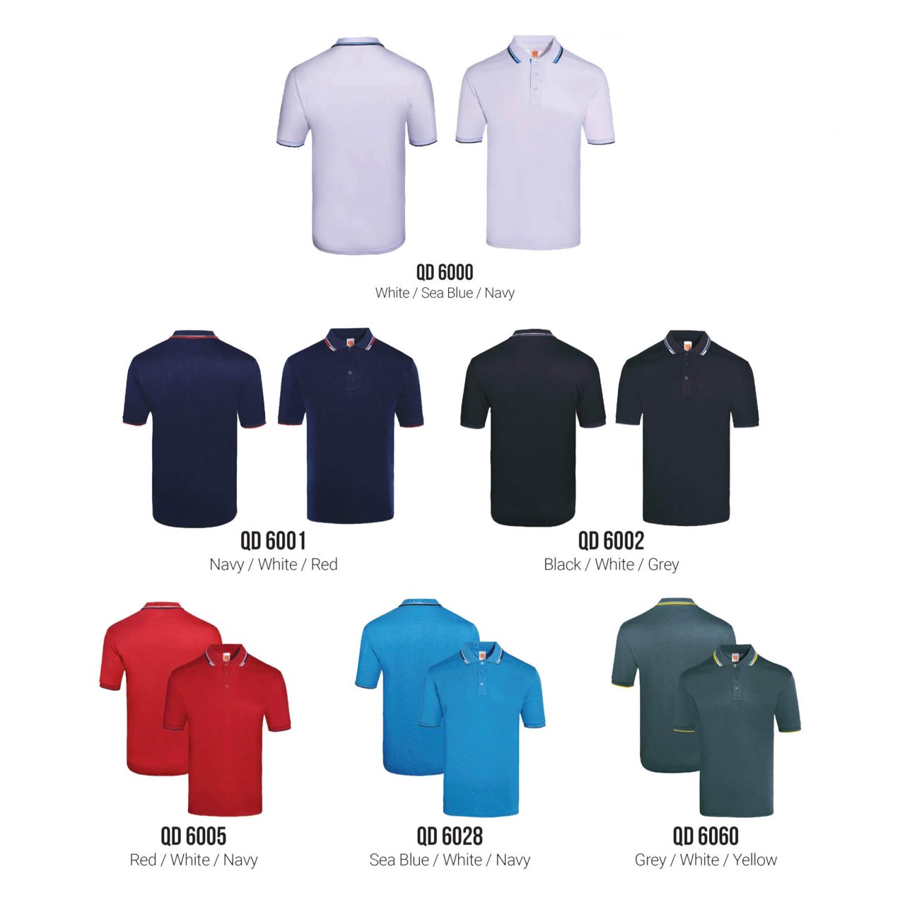 Custom Multi Tone Dri Fit Polo T-Shirts Printing in Singapore