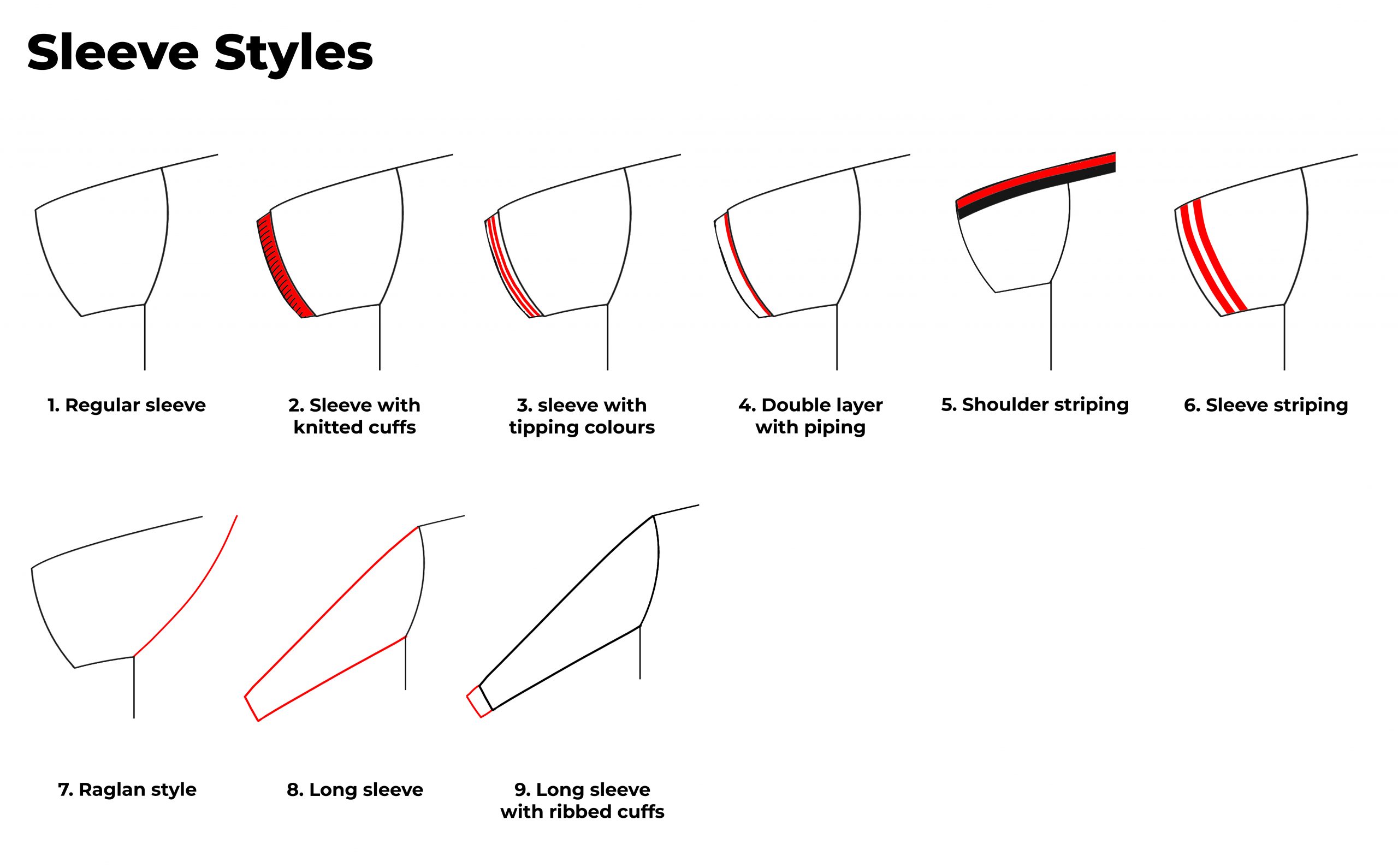 sleeve styles for polo t-shirt