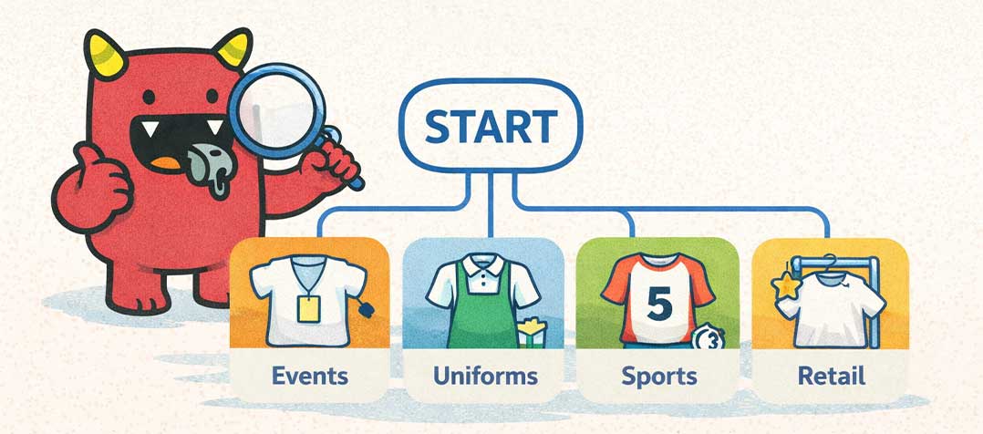 T shirt printing guide showing how to choose the right T shirt for events uniforms sports or retail usage